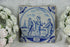 Antique 18thc DELFT pottery tile ceramic Bible religious scene