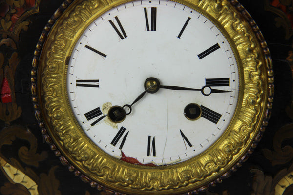 Antique French NAPOLEON III mantel clock inlaid 1880