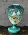 Antique french opaline glass Vase with couple birds romantic