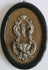 Antique French Silver Holy water font madonna Religious plaque velvet