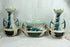 Antique french ART nouveau barbotine majolica planter vase set