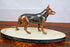 ART DECO French 1930 Spelter german dog statue sculpture marble base