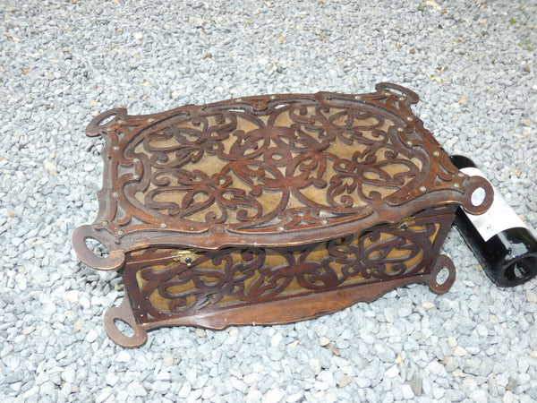 Vintage large french wood cut Box