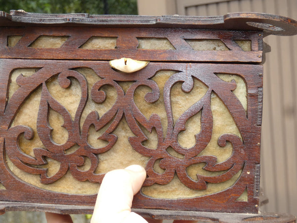 Vintage large french wood cut Box