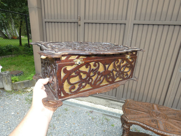 Vintage large french wood cut Box