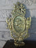 French bronze 50s religious holy water font putti angels madonna