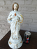 Antique large Vieux paris porcelain Sacred heart jesus statue figurine