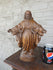 Antique fine wood carved Sacred heart jesus statue Religious