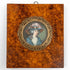 Antique 19thc Miniature painting portraint lady plaque