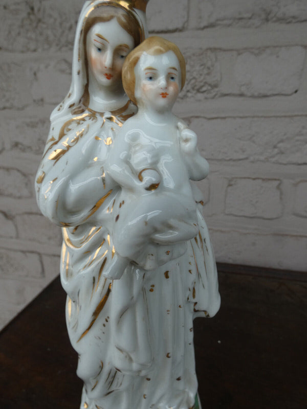 Antique porcelain statue mary madonna