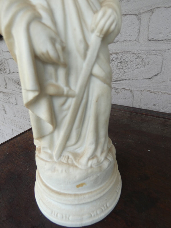 Antique bisque porcelain statue saint joseph  figurine