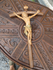 Vintage french wood carved crucifix