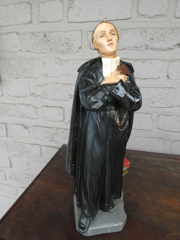 Antique flanders Ceramic statue Saint johannes Berchmans