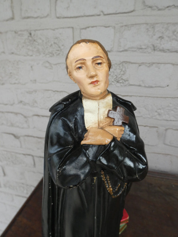 Antique flanders Ceramic statue Saint johannes Berchmans