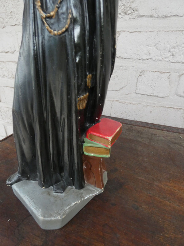 Antique flanders Ceramic statue Saint johannes Berchmans