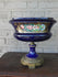 Antique French cobalt blue Centerpiece bowl floral decor vase