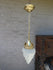 Vintage french brass Glass pendant lamp chandelier Louis XVI style