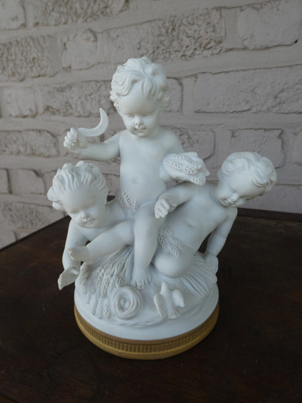 german UNTERWEISSBACH marked bisque porcelain putti cherub statue figurine