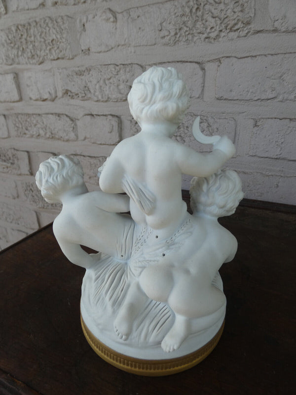 german UNTERWEISSBACH marked bisque porcelain putti cherub statue figurine