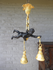 Vintage bronze putti cherub Chandelier lamp rare