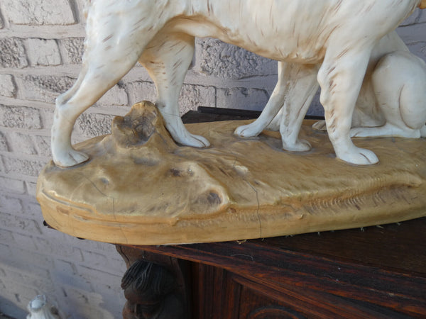 Antique Royal dux bohemia ceramic dogs sculpture statue marked