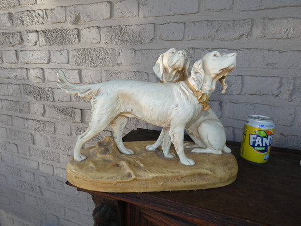 Antique Royal dux bohemia ceramic dogs sculpture statue marked