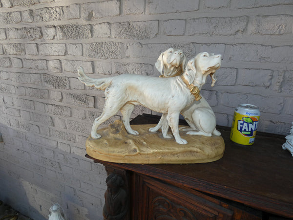 Antique Royal dux bohemia ceramic dogs sculpture statue marked