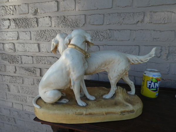 Antique Royal dux bohemia ceramic dogs sculpture statue marked