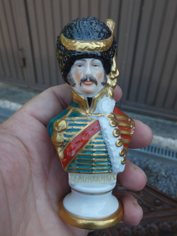 German Sax Dresden porcelain Statue napoleon general BEAUHARNAIS