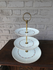 Vintage 3 Tier Cake Stand wedding birthday cupcake biscuits porcelain floral