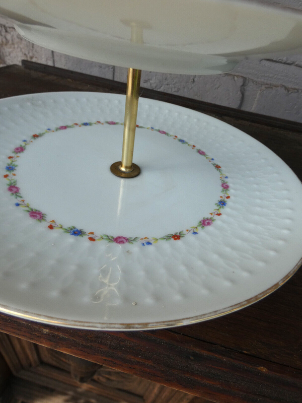 Vintage 3 Tier Cake Stand wedding birthday cupcake biscuits porcelain floral