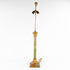 French 1950 XL 39" onyx marble empire eagle Top Floor table lamp