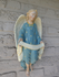 Antique Large  ceramic chalk nativity wall angel religious Statue figurine