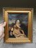 Antique French oil canvas pieta jesus painting religious