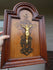 Vintage Wood metal crucifix cross framed Religious plaque rare 1950