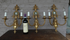 Set 3 Vintage Bronze large Wall lights sconces portrait medaillon