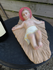 Antique French chalk nativity baby jesus statue religious