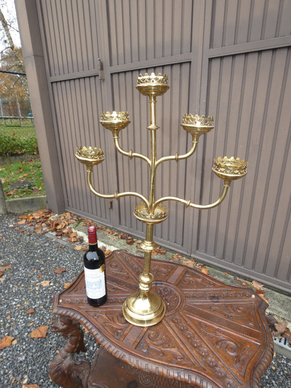 Large Church Copper brass Candelabra Candlestick Religious