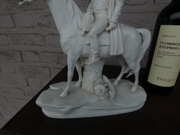 Scheibe alsbach German white bisque porcelain napoleon horse statue sculpture