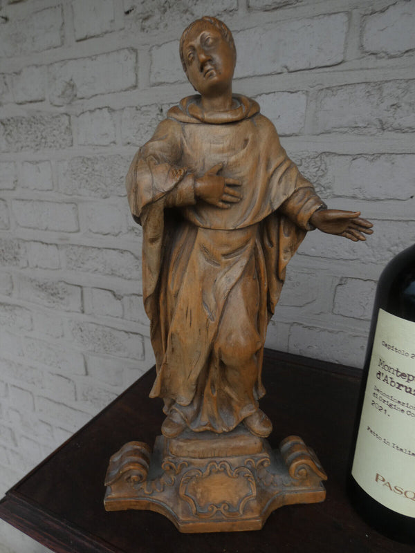 Antique 19thc French religious saint Figurine statue sculpture monk