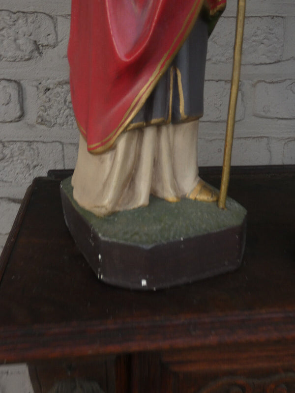 Antique French rare pope Clement Clemens saint statue Religious