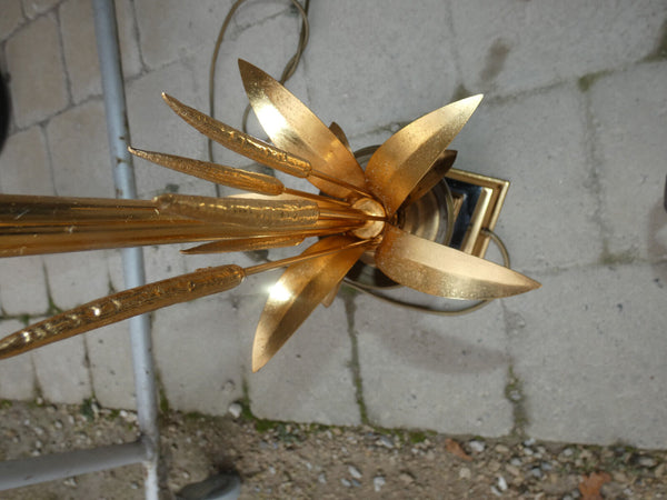 Hollywood regency Maison MAssive belgian 1970s brass Lamp