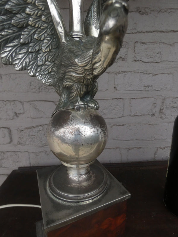 Vintage 1970 Hollywood regency bronze  EAgle lamp 31,8