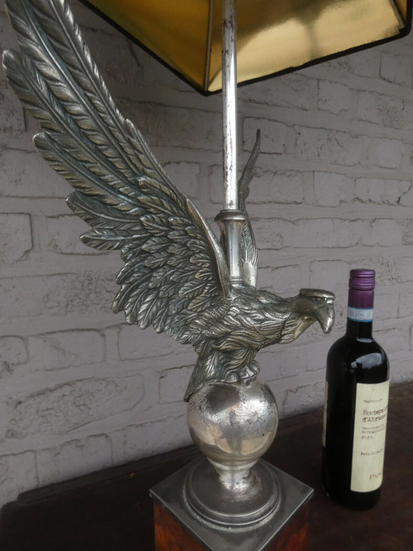 Vintage 1970 Hollywood regency bronze  EAgle lamp 31,8