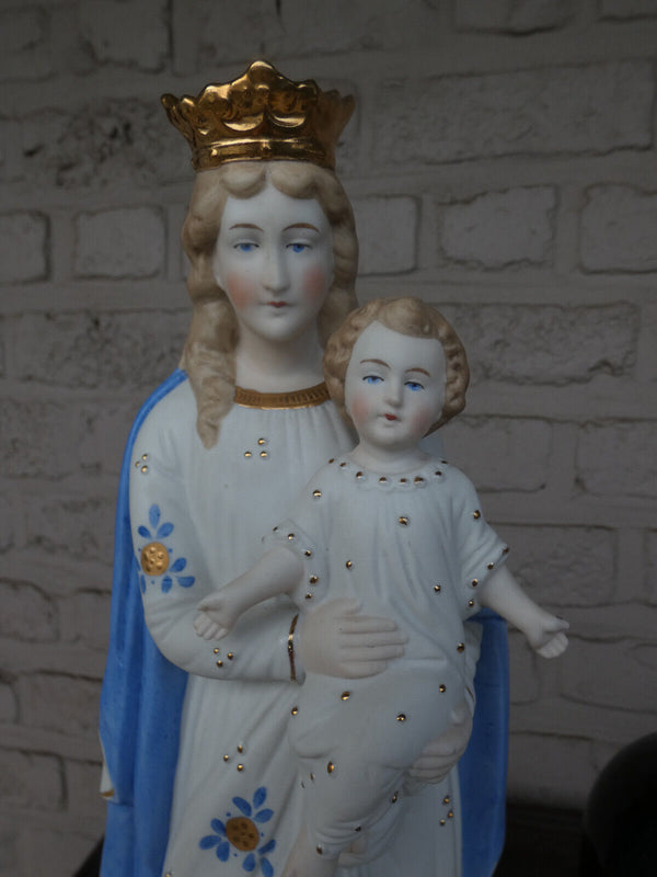 German bisque porcelain madonna statue figurine religious