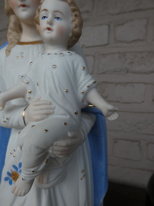 German bisque porcelain madonna statue figurine religious