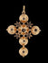 Antique Georgian Flemish gold 18k cross pendant cut diamond