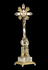 Antique belgian 1850 Silver & brass altar crucifix marked rare lamb snake mary