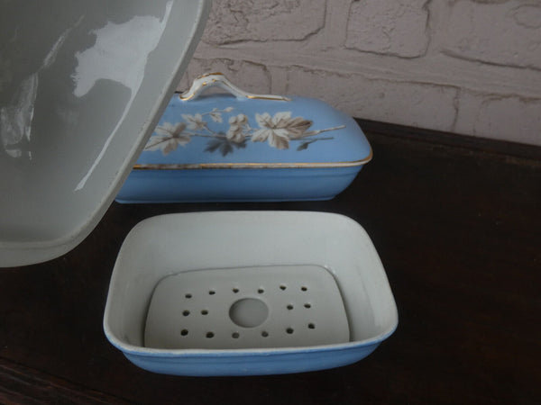 Vintage 2 porcelain box set bathroom soap dish