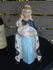 antique chalk madonna child statue figurine marked